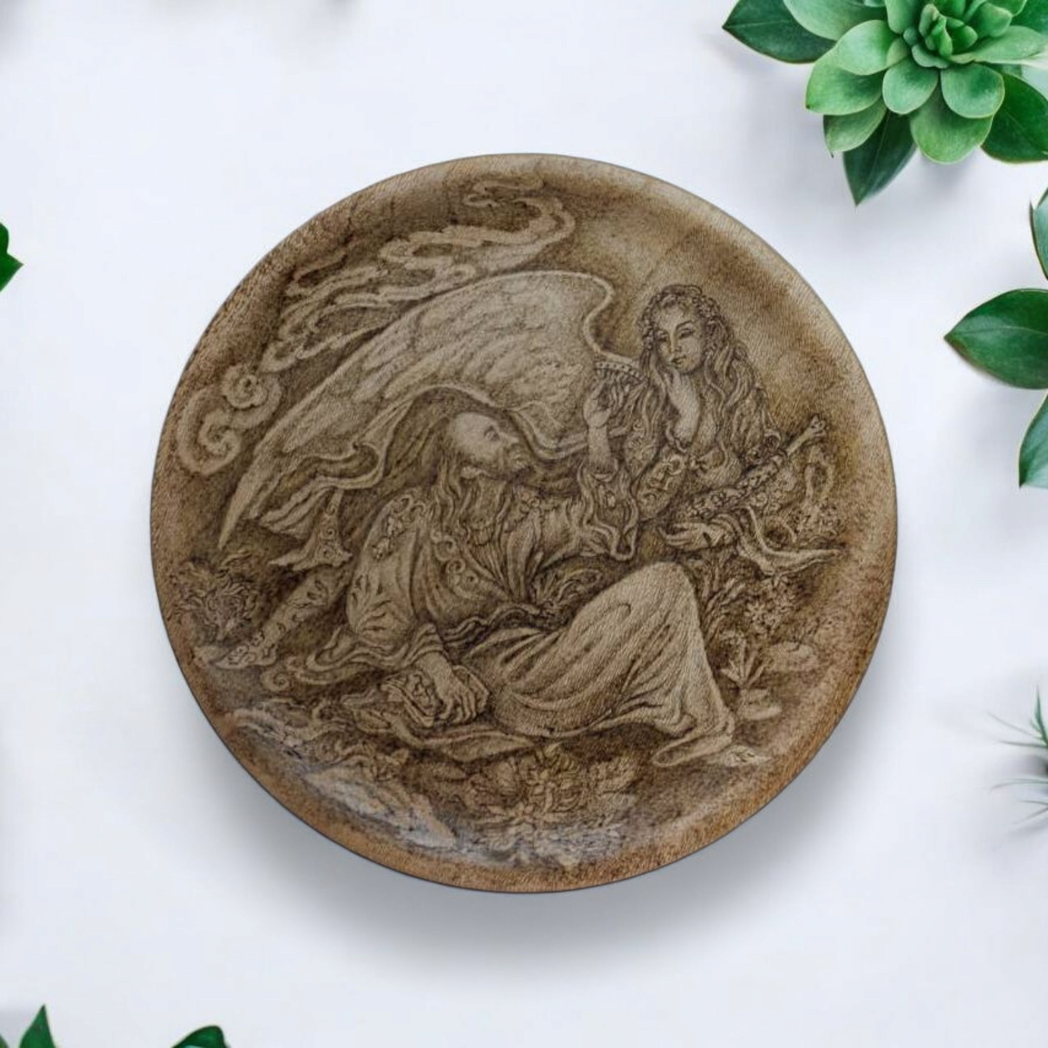 Pyrography Artwork 02 "Mystical Connection" persian crafts