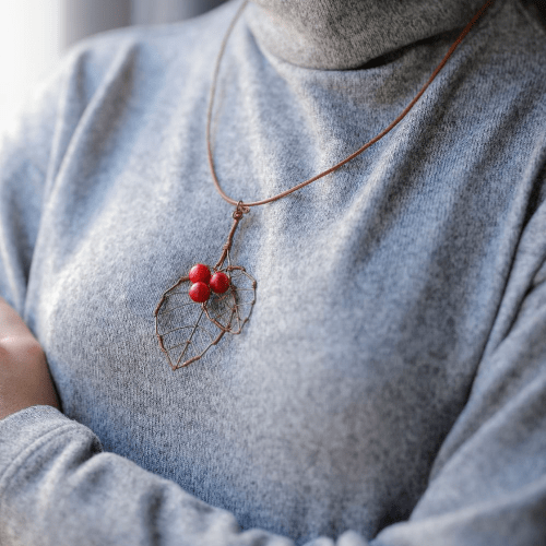 Raspberry Coral Pendant persian crafts
