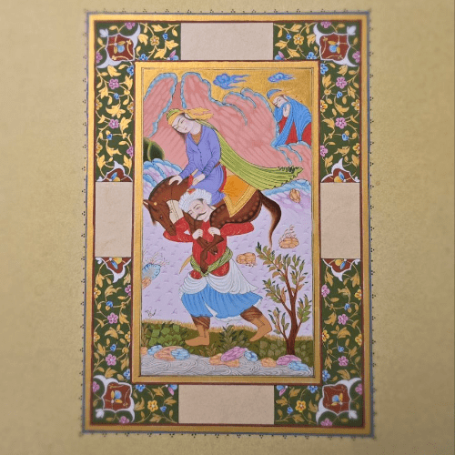 miniature painting “Khosrow and Shirin” persian crafts