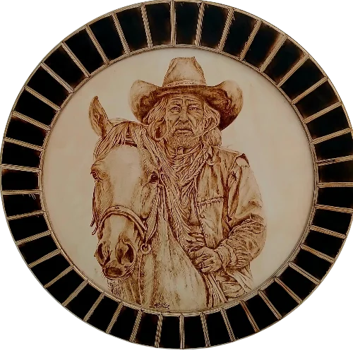 pyrography panel persian crafts