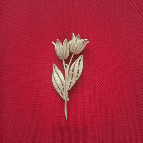 Antique Silver Filigree Brooch