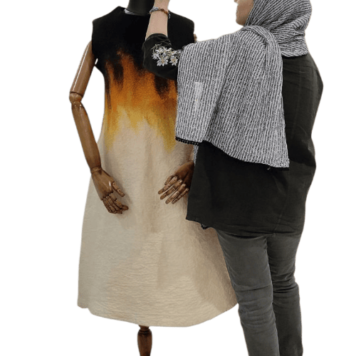 Fire-Inspired Merino Wool Dress