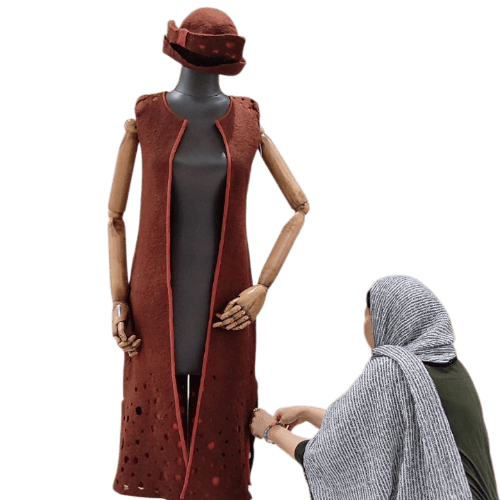 Merino Wool Dress & Hat Set