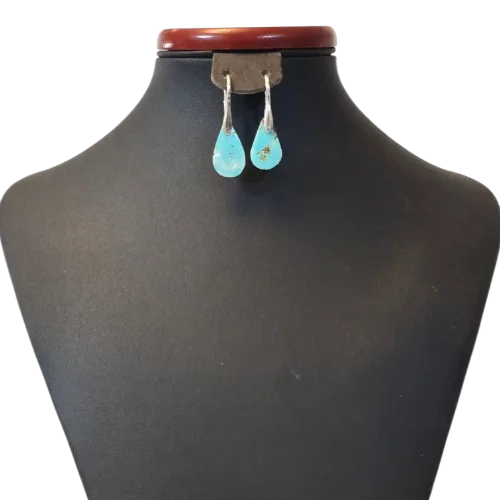 Tear Shaped Silver Earrings - Image 2