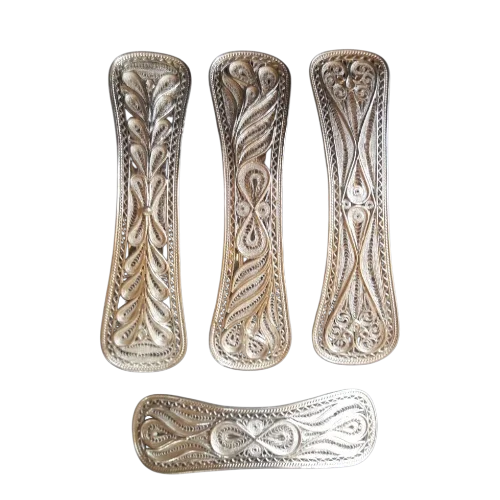 Handcrafted Filigree Silver Hair Clip persian crafts
