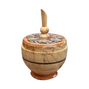 Handcrafted beechwood chocolate bowl