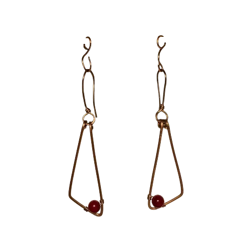 Garnet Drop Earrings persian crafts