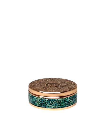 Small-Turquoise-Inlaid-Copper-Jewelry-Box-with-Engraved-Lid